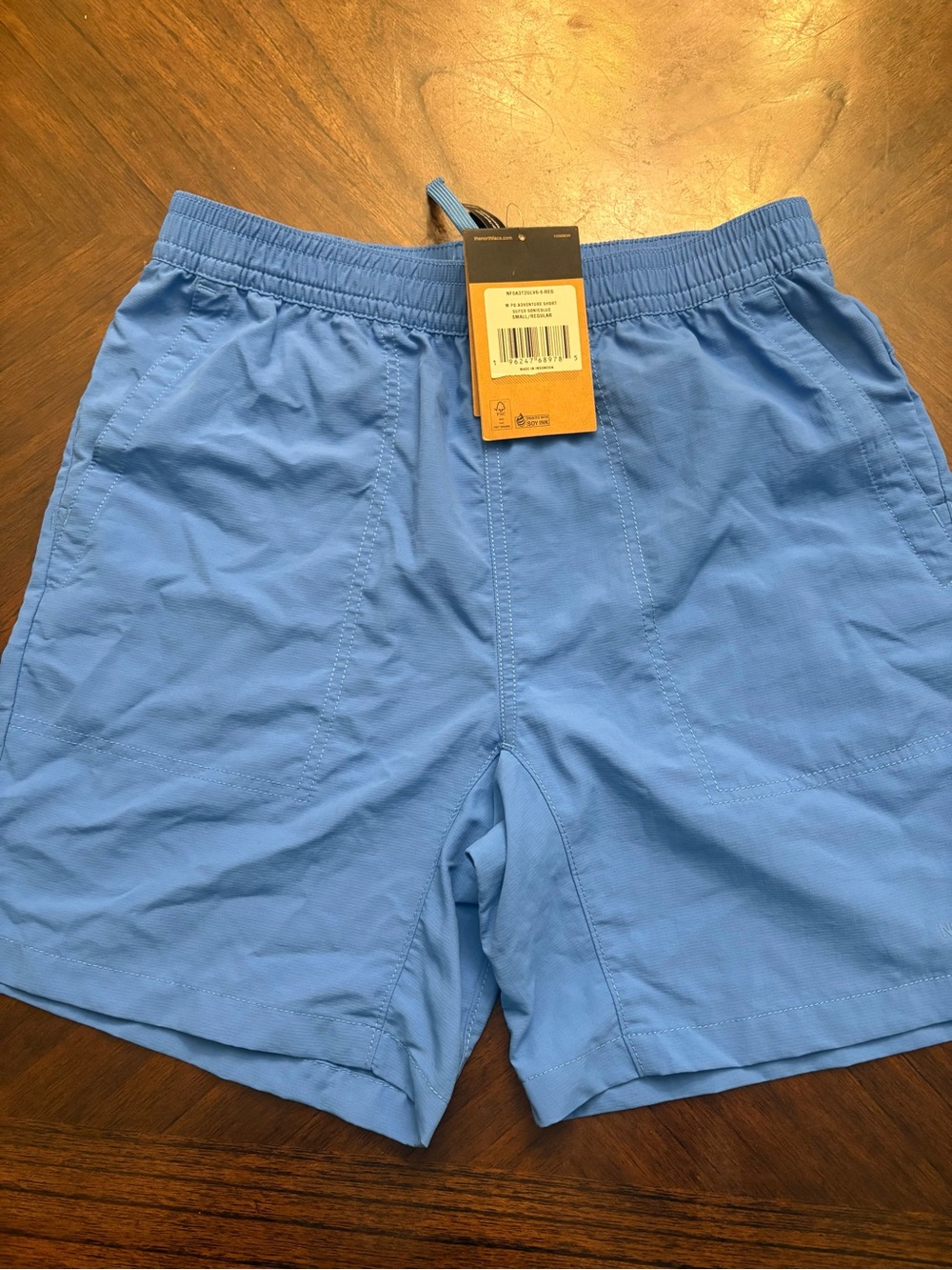 The North Face Pull-On Adventure Shorts Super Sonic Blue Small Regular New